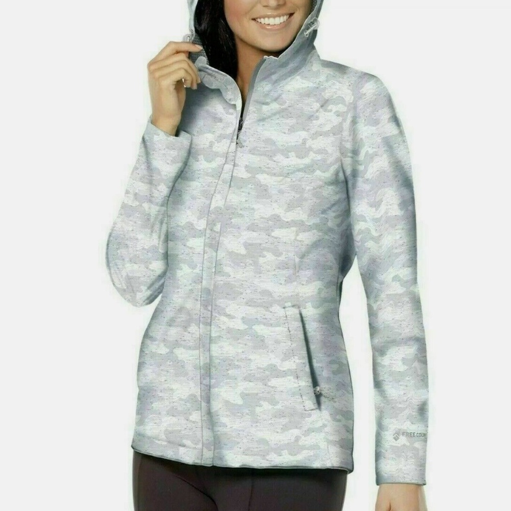 Free Country Light Gray Camo Rain Jacket